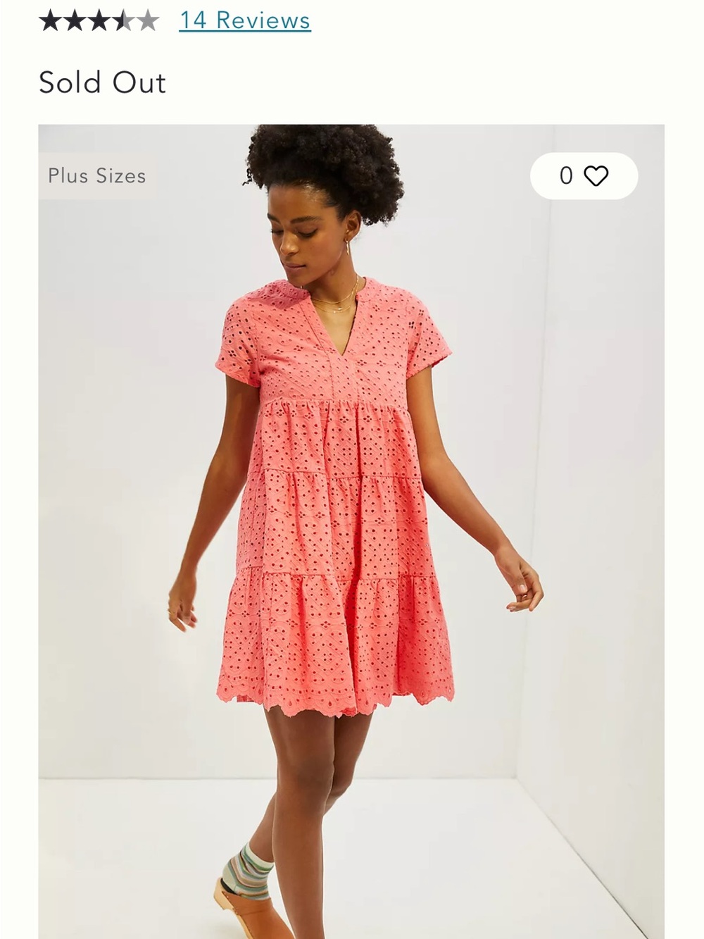 Anthropologie Maeve Harper Eyelet Tunic Dress